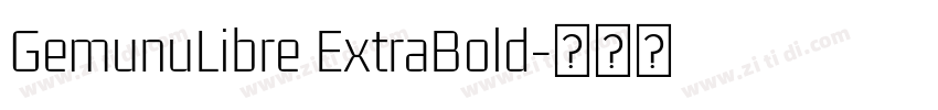 GemunuLibre ExtraBold字体转换